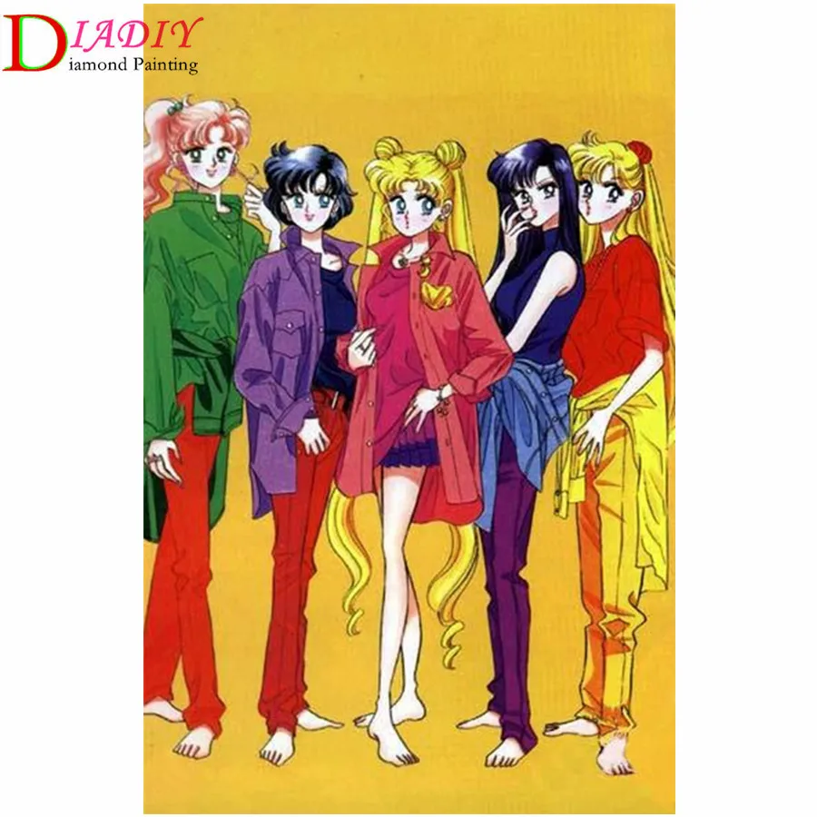 

5D DIY diamond painting cartoon beauty girl cross stitch kit full set of diamond embroidery mosaic picture home decoration gift
