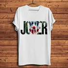 Футболка joker забавные принты с надписями, мужская, летняя, белая, с круглым вырезом