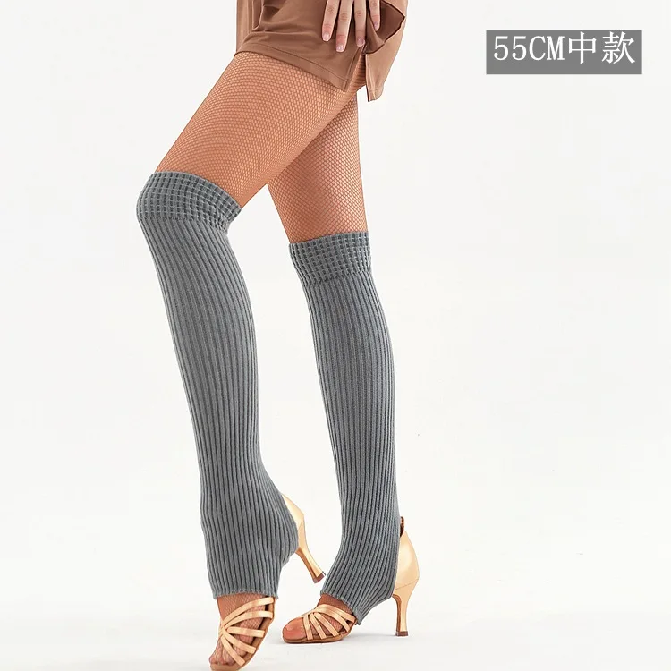 55CM yoga warm socks pilates Adult children ballet dance wool Latin leggings foot over knee sports | Спорт и развлечения