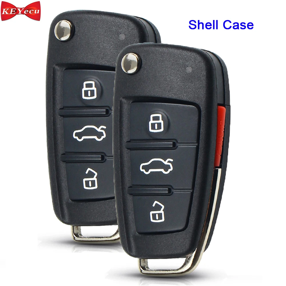 KEYECU 2x для Audi A2 A3 A4 A6 A6L A8 TT Quattro Q5 Q7 S5 S6 S8 дистанционного ключа оболочки чехол MYT