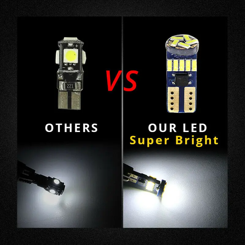 10 шт. белые светодиодные лампы для освещения салона автомобиля набор 2010-2017 Nissan