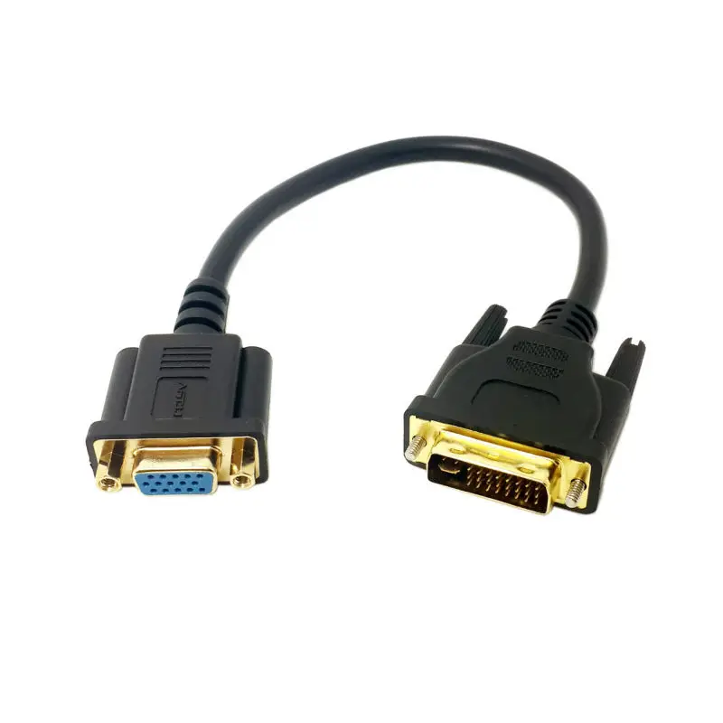DVI-I to VGA DVI 24+5 Male to VGA Female Cable for TV PS3 PS4 PC Display 1080P 30cm