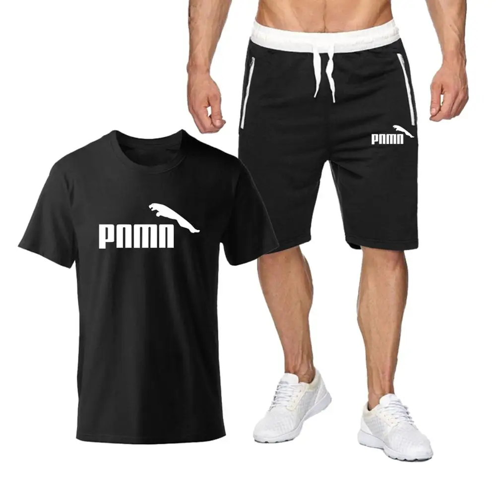Комплект из 2 предметов модные шорты мужской спортивный костюм футболка и набор