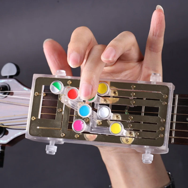 

New Classical Teaching Aid Guitar Learning System Study Practice Aid Pain-proof Finger Booster Portable Learn Chord Assistant