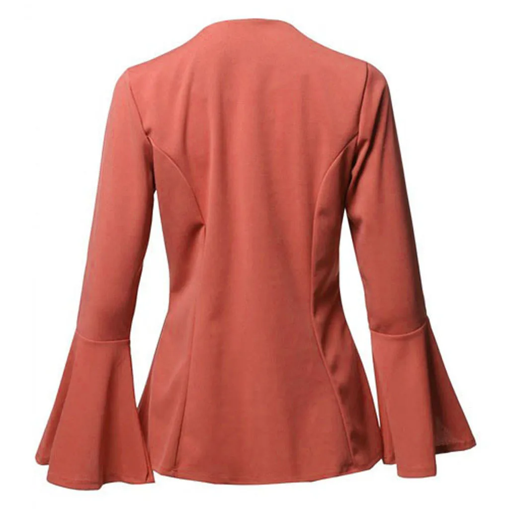 2020 женский короткий кардиган с открытой передней частью пиджак офисное пальто