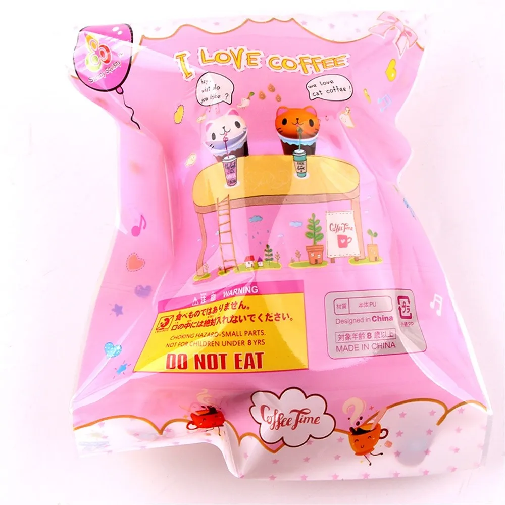 

HIINST Coffee Cup Cat Squeeze Pressure Decompression Toy Scented Slow Rising Toys Collection Gift Drop Ship