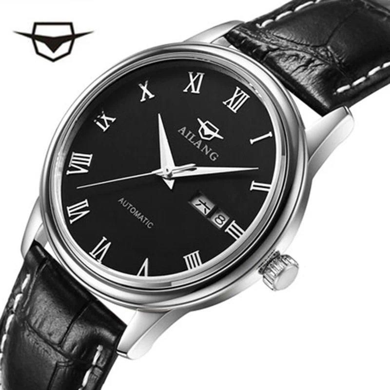 

AILANG top Luxury brand automatic men's mechanical diesel watch diver man watch men Ultra-thin gear clock watch stainless steel