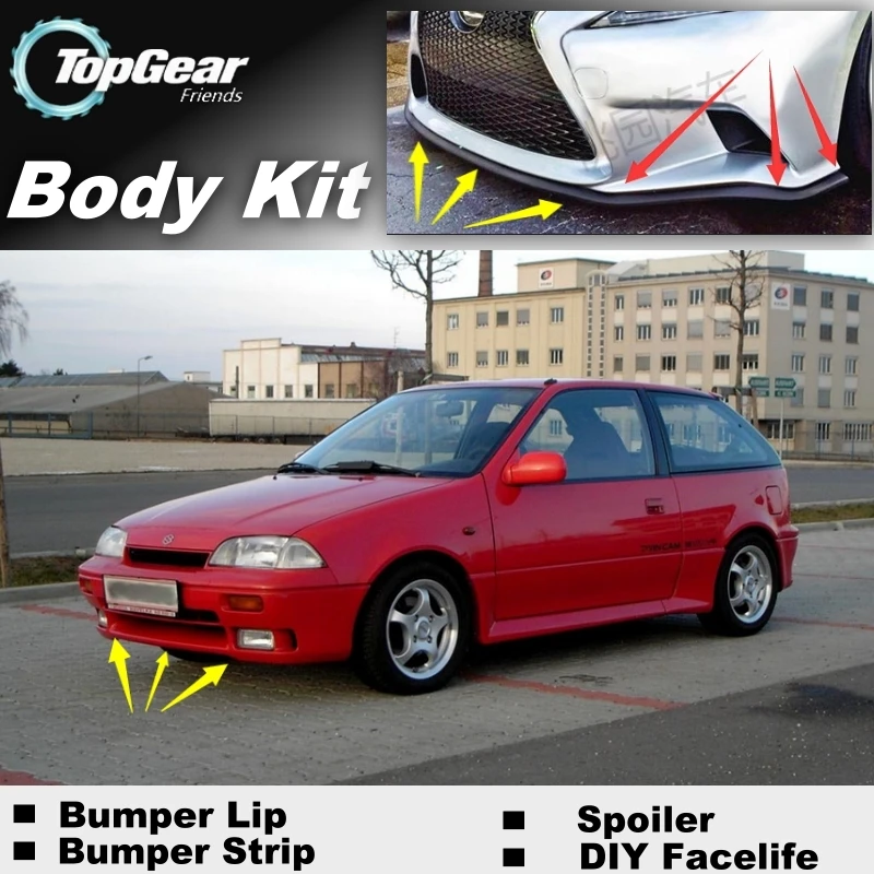 Дефлектор для губ бампера Suzuki Culture средней длины балено передний спойлер юбка ТГ