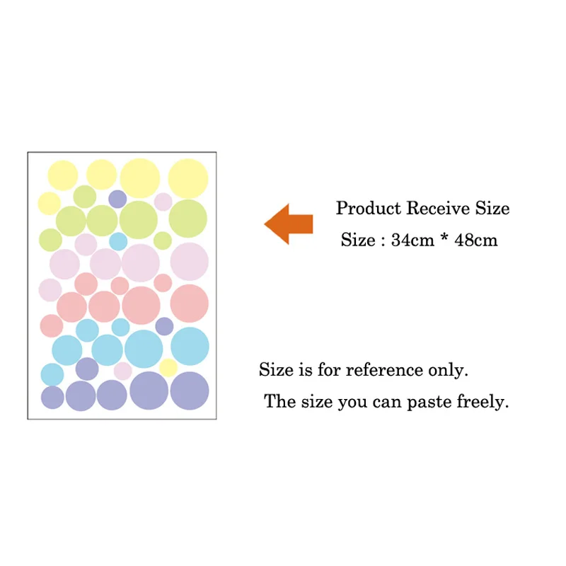 

Creative Diy colored dots Wall Sticker For Kids Children rooms bedroom home decoration Mural Art Decals PVC stickers wallpaper