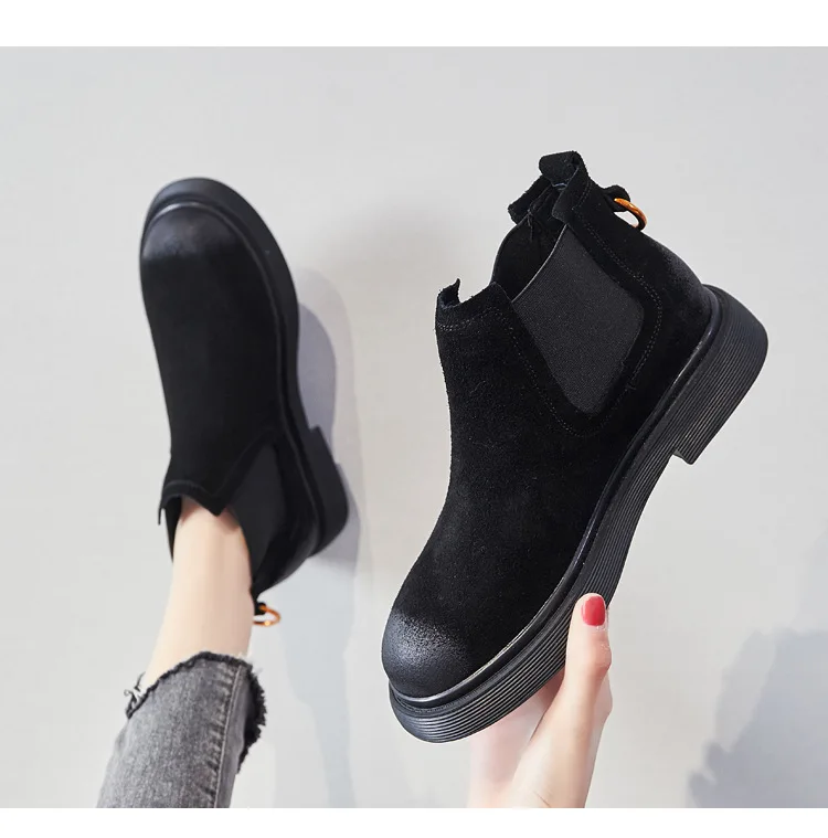 Осенняя обувь из натуральной кожи; botas mujer; женские ботинки «Челси»; botas mujer; женские ботинки; женские ботильоны с перекрестной шнуровкой