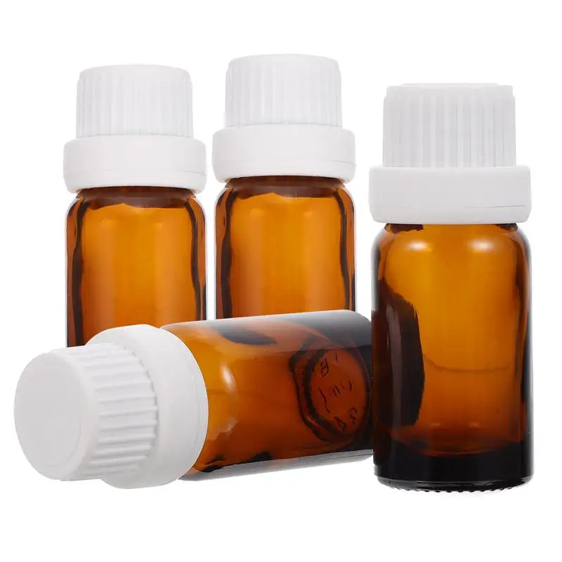 

4pcs 10ml Refillable Glass Storage Bottle Essential Oil Perfume Dispensing Jars