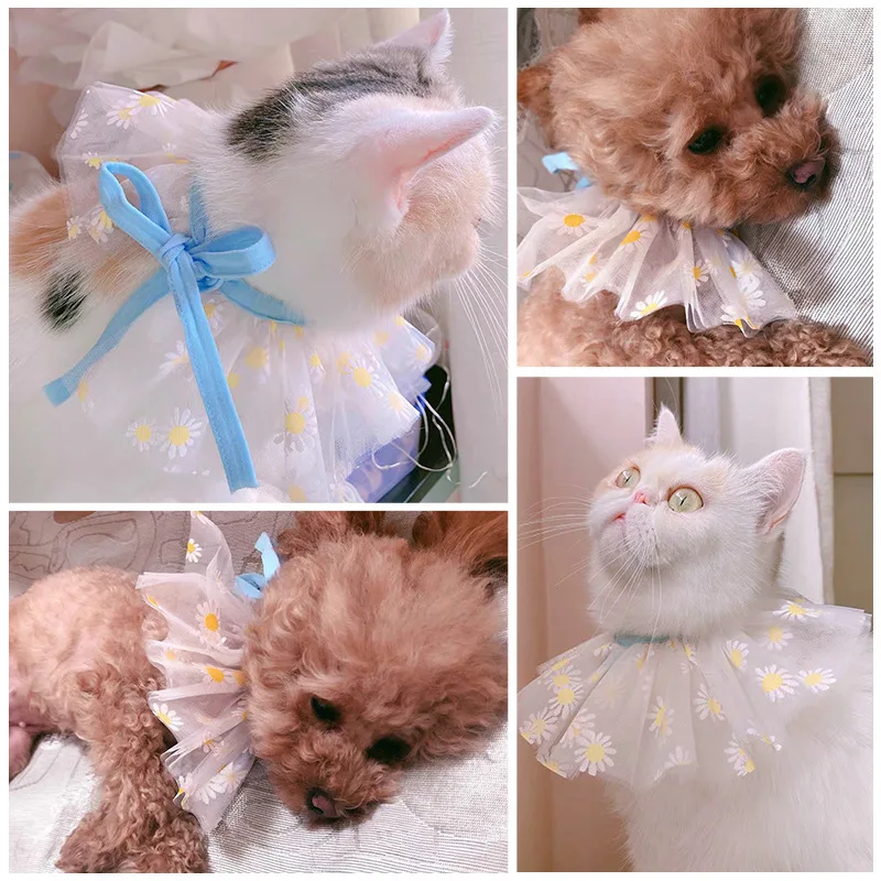 Милые Ошейники в форме сердца для собак милый кролик кошка нагрудник аксессуары