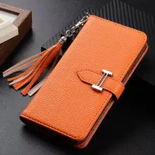 Luxury Litchi Leather Filp Cases For iPhone 13 12 11 Pro XS Max 8 Plus X XR Brand Wallet Cover Cute Dangler Phone Accessory Bag