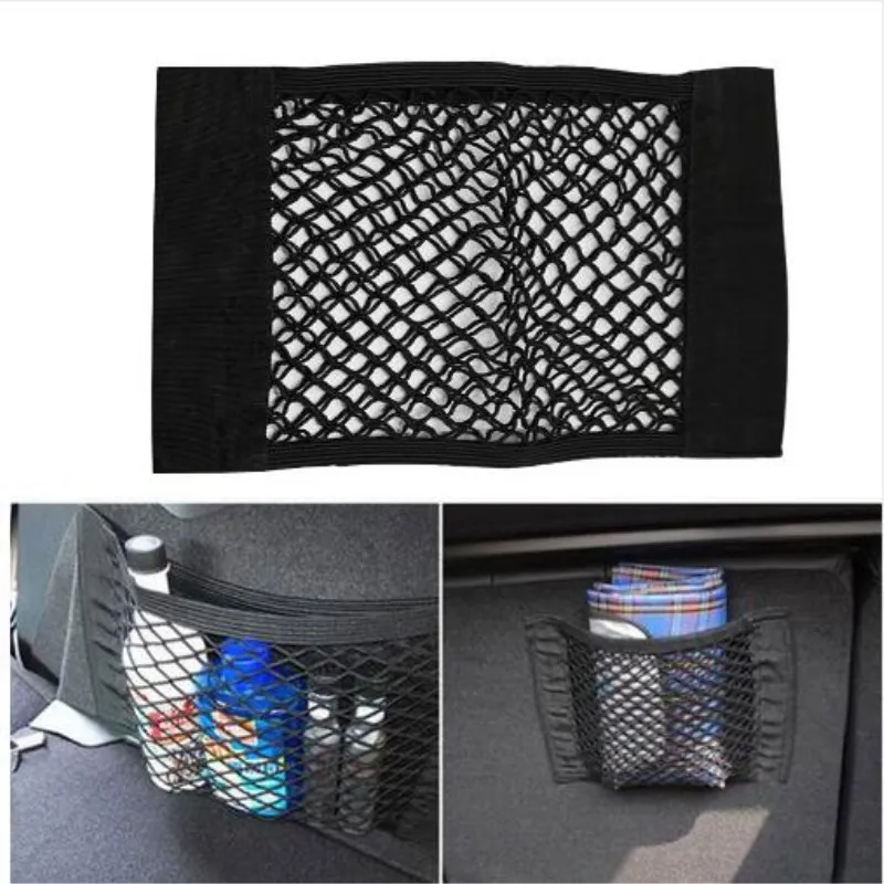 

For MITSUBISHI ECLIPSE CROSS 2017-2021 Car Trunk Seat Back Elastic Storage Net Cargo Organizer Bag Styling Accessories