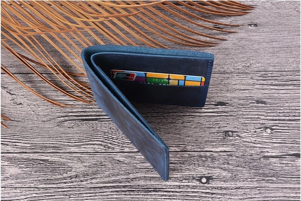 Moterm натуральная кожа мужские кошельки Crazy Horse кожаный двойной Кошелек carteira masculina Ретро клатч портмоне кошельки