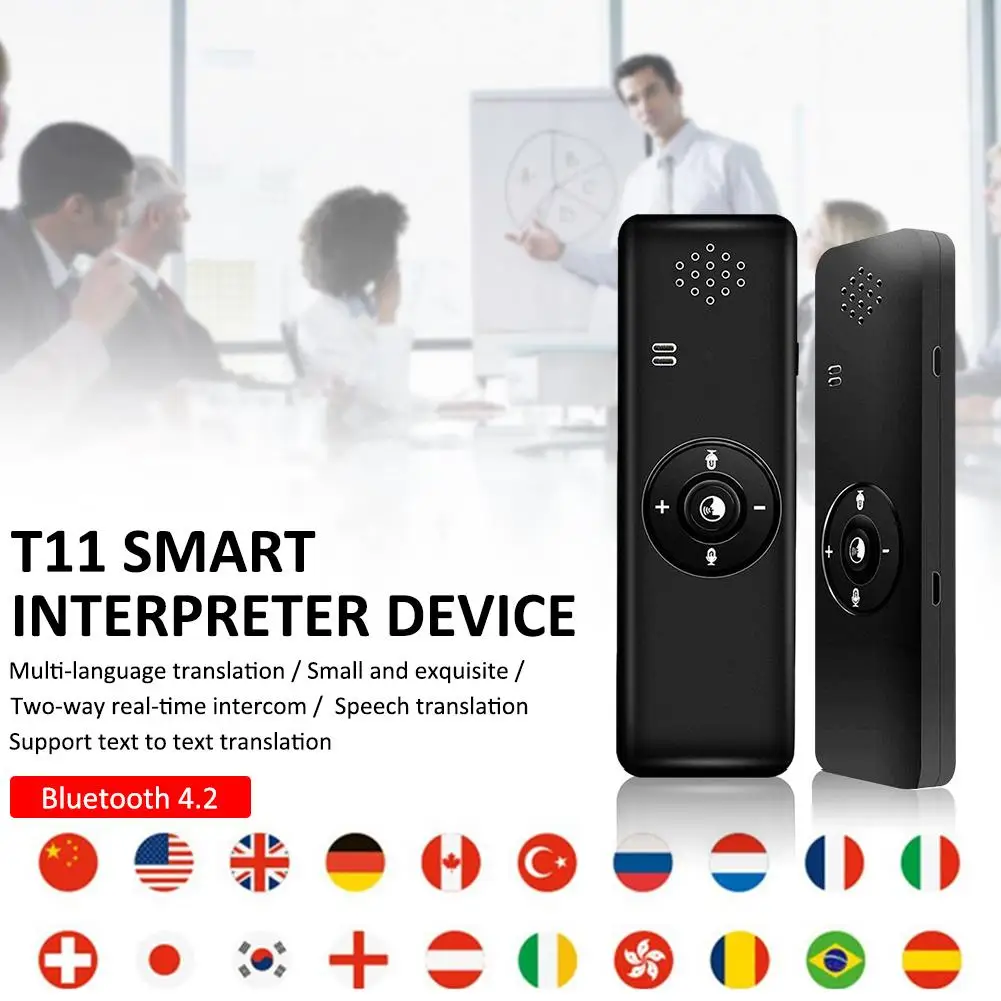 

Portable Smart Language Translator Device Real Time Handheld T11 Interpreter Support 40 Languages For Learning Business