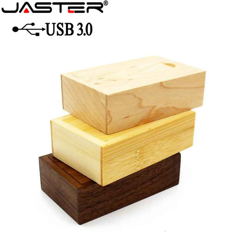 ASTER USB 3 0 деревянный usb + коробка флэш-накопитель 64 ГБ 16 32 4 Фотография Свадебные