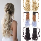 Волнистый длинный парик Allaosify, с кукурузным хвостом, с зажимами для волос, блонд, черный, коричневый