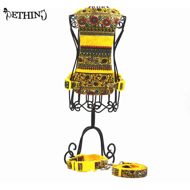 В богемном стиле Стиль нейлоновый поводок для собак + воротник ремень из мягкой