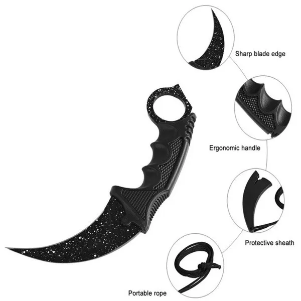 Походный стальной коготь для шеи охотничий нож тактический походный самозащиты