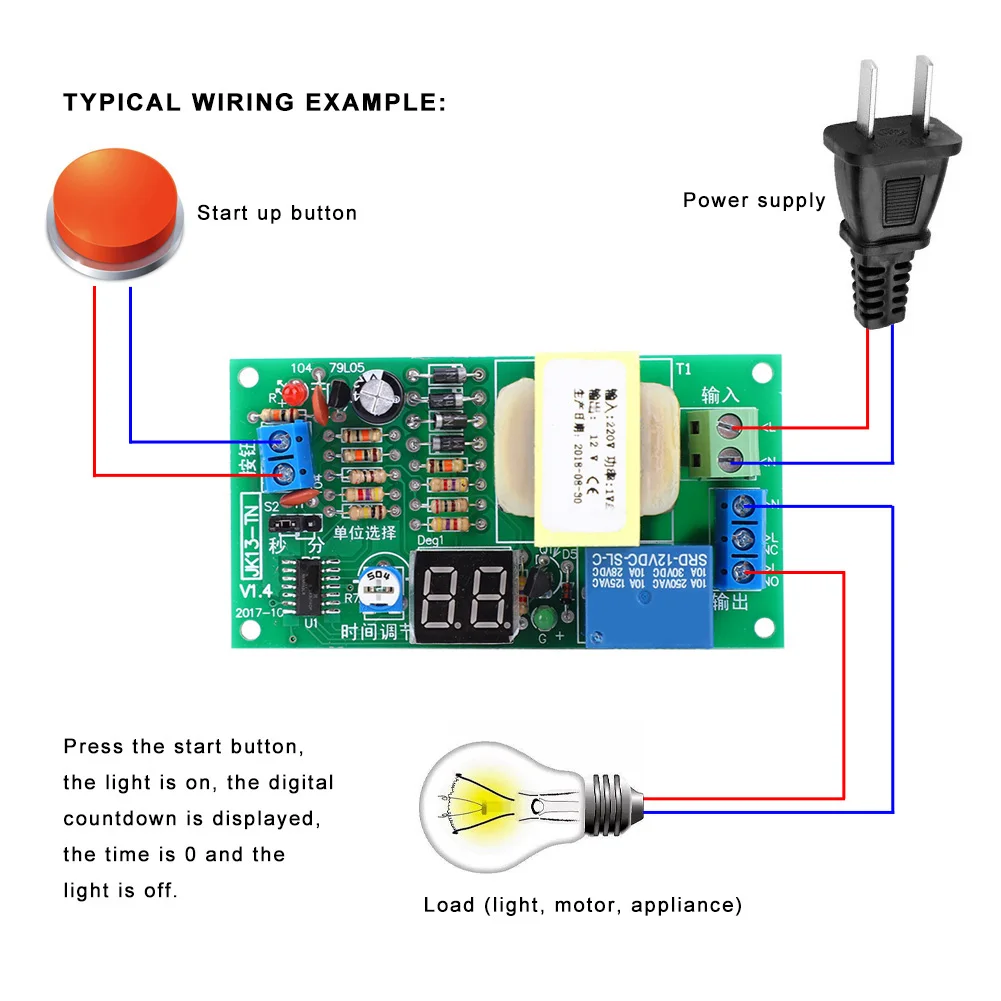 Реле за запозданиевремени модуль датчика Высокая точность таймер коробкой