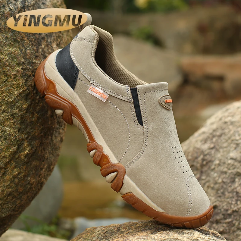 

2020 High Quality Brand Men Shoes Leather Loafers Shoes Breathable Spring Autumn Casual Shoes Outdoor Non Slip Men Sneakers