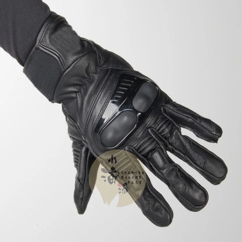 Мужские кожаные перчатки черные/белые мотоциклетные для мотокросса