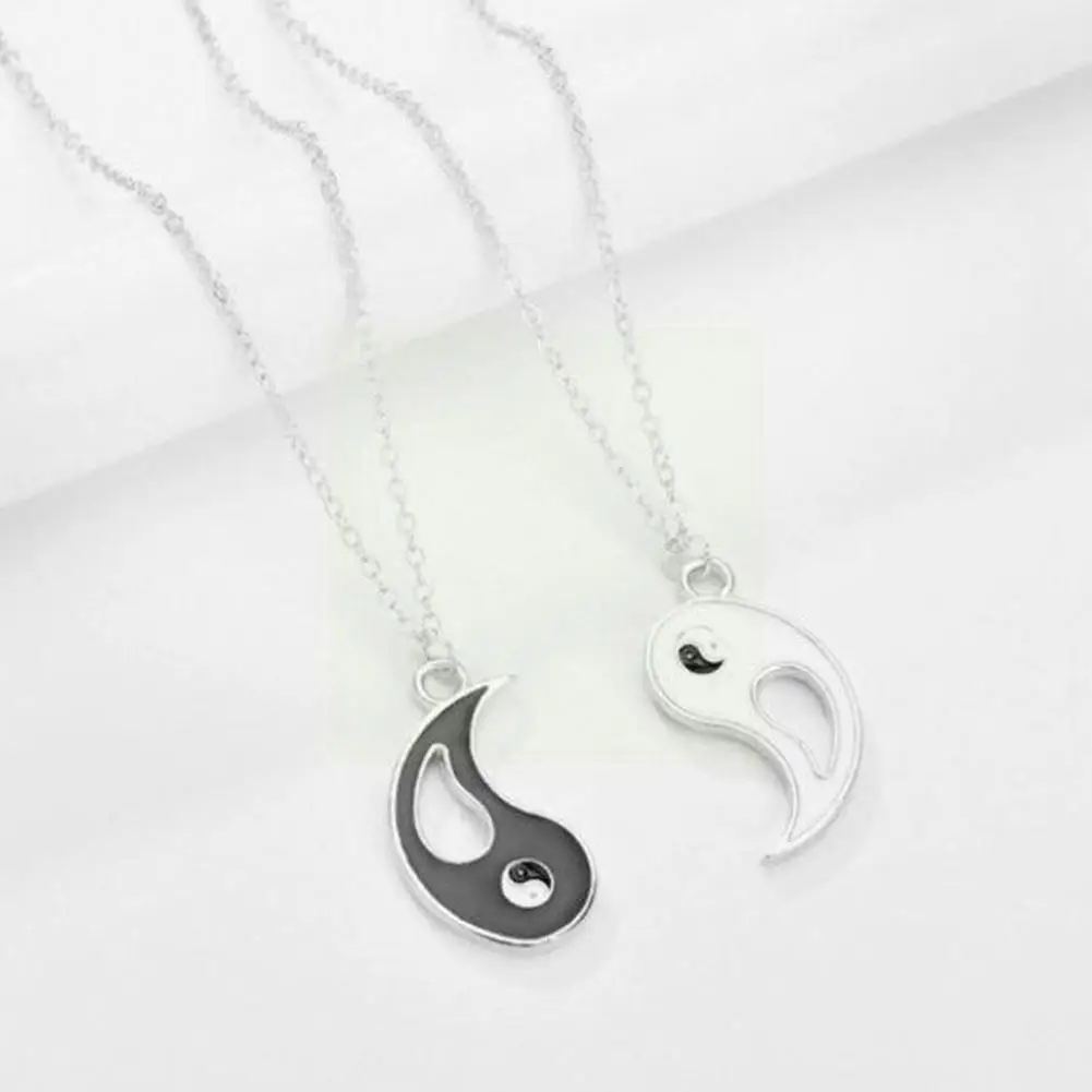 

Women's Neck Chain Best Friends Couple Chain Necklace Gift Day Jewelry Шею Valentine's На Цепь Lover Женская Fashion Pendan K4m0