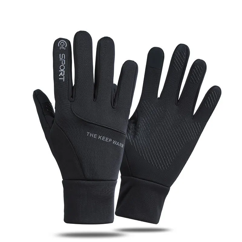 

Outdoor Unisex Sports Warmth Riding Gloves Touch Screen Fleece Non-Slip Gloves Skin-Friendly Fabric Wear-Resistant Riding Gloves