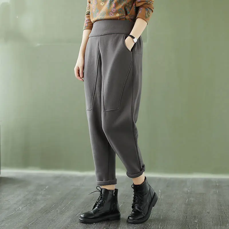 

Женские осенне-зимние модные брюки-султанки с эластичным поясом