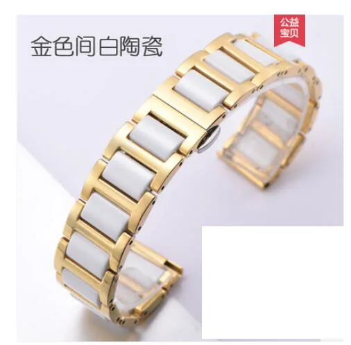 gold white 22 мм 20 мм бабочка керамический ремешок для zenwatch Ticwatch s s2 1 2 E Pro samsung Galaxy watch 46 42 мм активный 2 шестерни s2 s3 браслет - Цвет ремешка: gold white