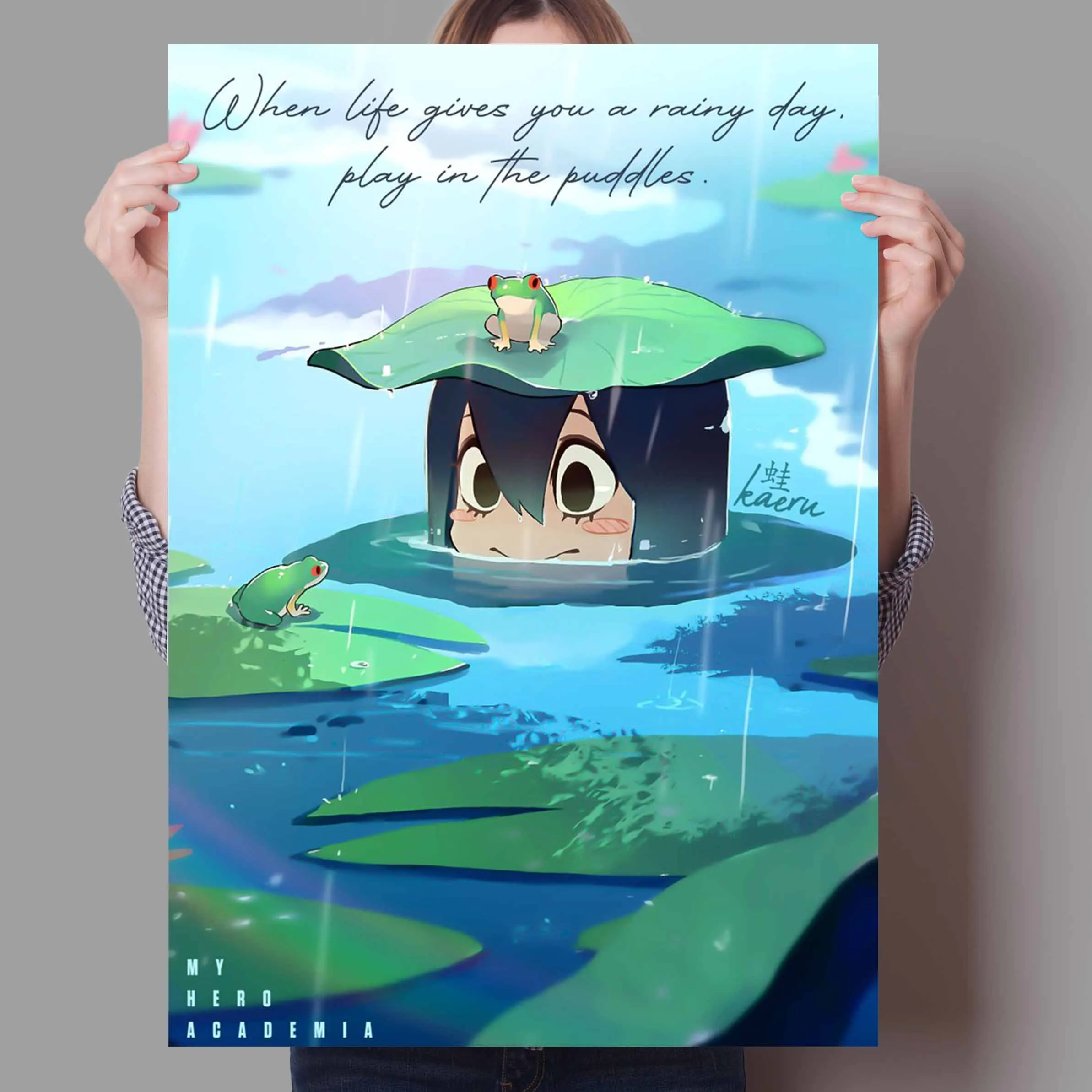 Винтажный постер аниме-фигурка Моя геройская Академия художественный Декор Asui