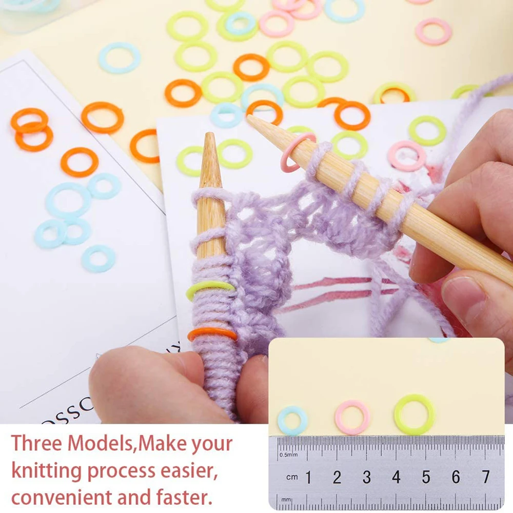 Цветные маркеры для вязания кольца фиксирующее кольцо крючком с портативным