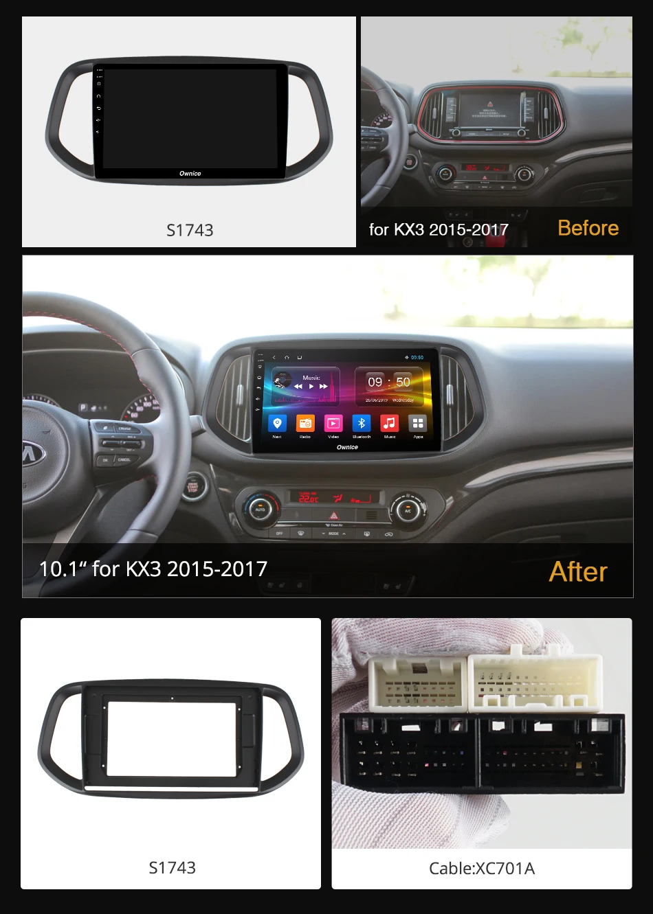 Ownice k3 k5 k6 2 Din Автомобильный плеер Android 9 0 радио GPS навигация для Kia KX3 2015 2016 2017 4G DSP 360