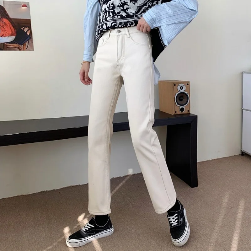 Джинсы с флисовой подкладкой женские осенние и зимние маленькие мужские