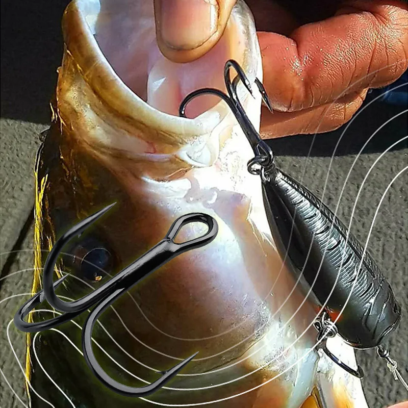 Крючок Mustad TR78NP-BN с круглым дном двойной прочный тройной крючок толстый