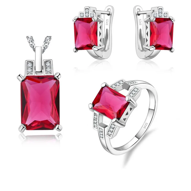 Женский ювелирный комплект из колье и серёг серебра 925 пробы | Украшения