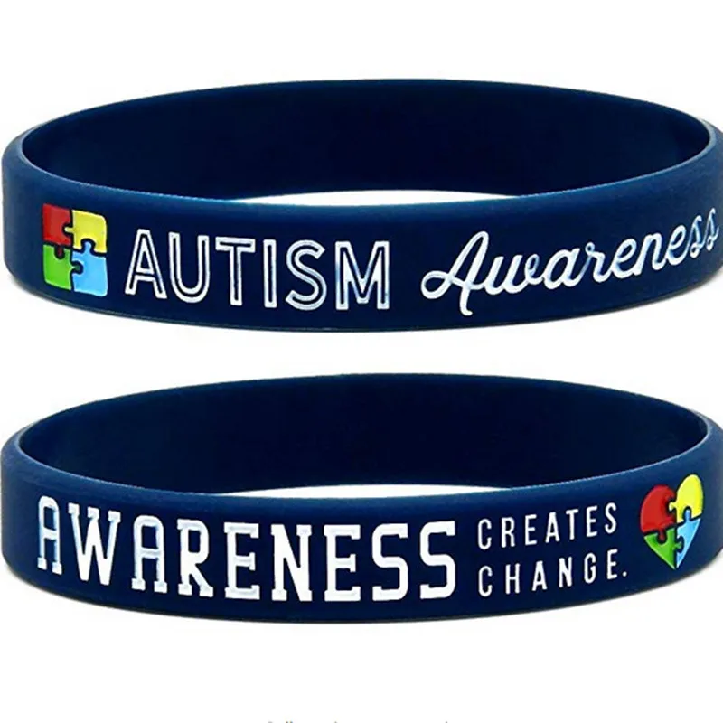 1 шт. осознание аутизма медицинский силиконовый браслет для Напульсники взрослых