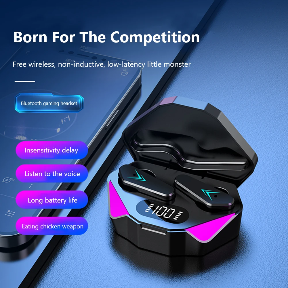 X15 Bluetooth-compatible 5.0 Gaming Earbuds Low Latency True Wireless Stereo Headphones Noise Cancelling Headsets | Электроника