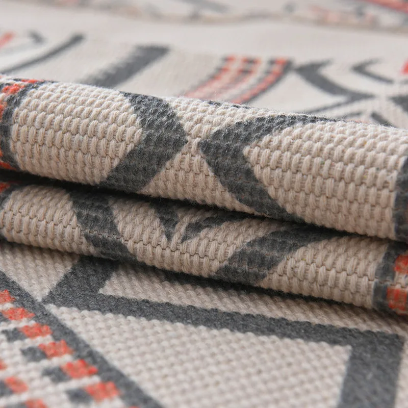 

Cotton And Linen Printed Sofa Cover For Living Room Geometric Anti-dirty Removable Couch Covers Towel Slipcover Corner TowelMats