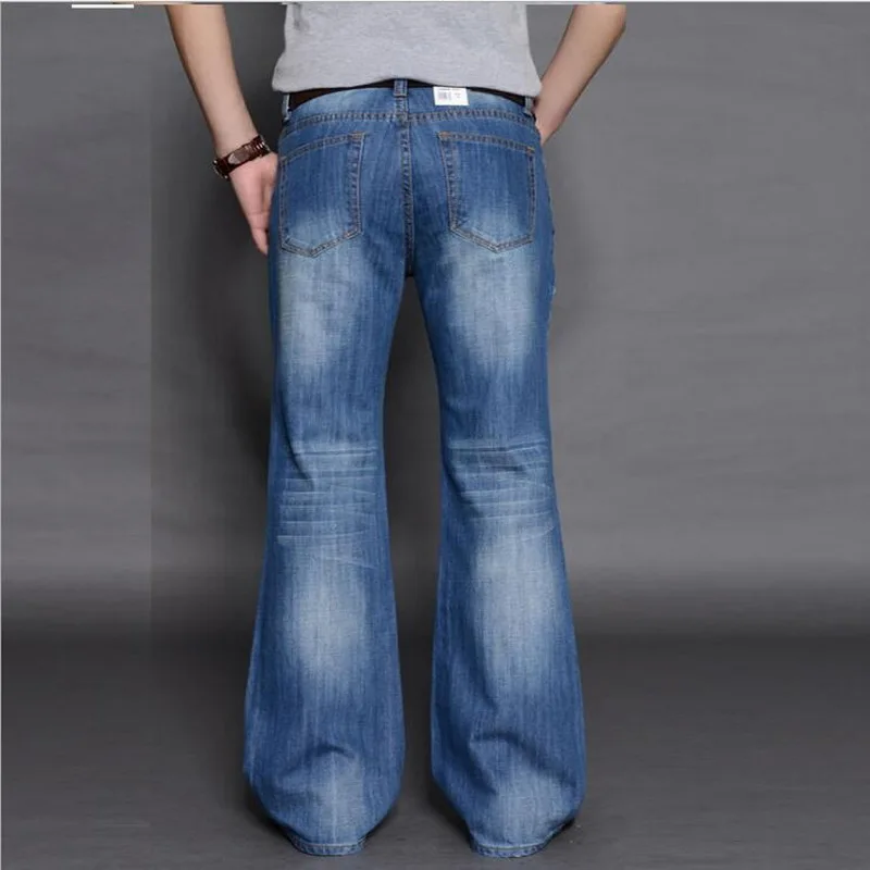 Men Jeans Big Flared Jeans Boot Cut Leg Flared Loose High Waist Designer Classic Denim Pants Loose Big Feet Jeans