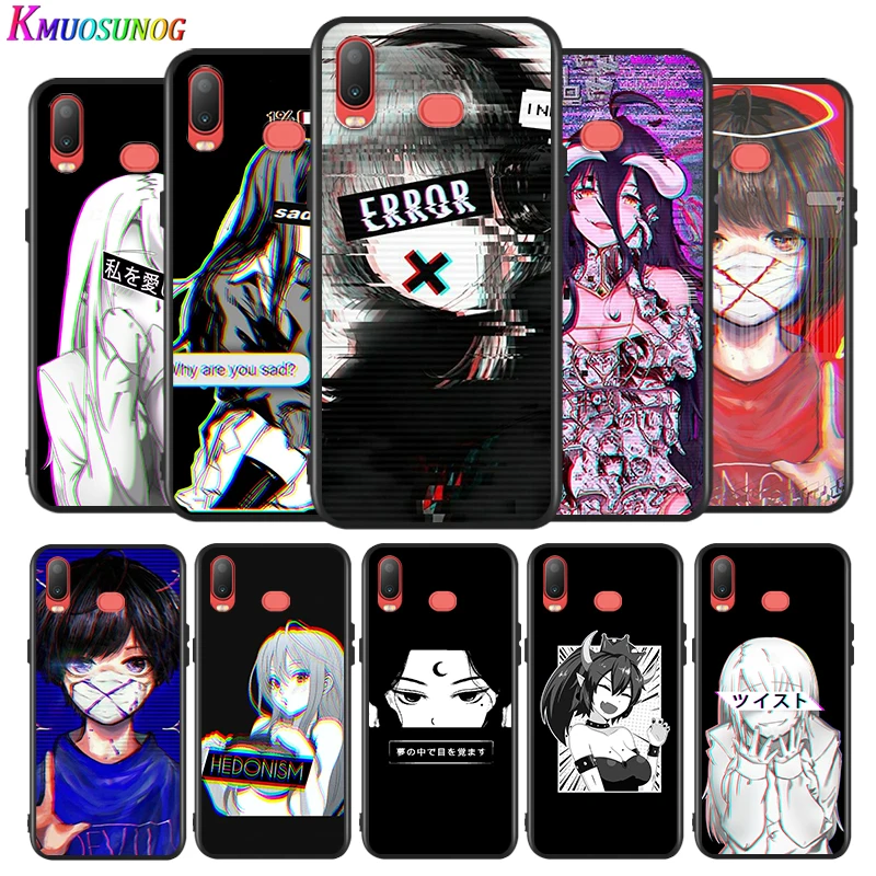 

Sad Anime Aesthetic Senpai for Samsung Galaxy A9 A8 Star A750 A7 A6 A5 A3 Plus 2018 2017 2016 Silicone Black Phone Case Cover