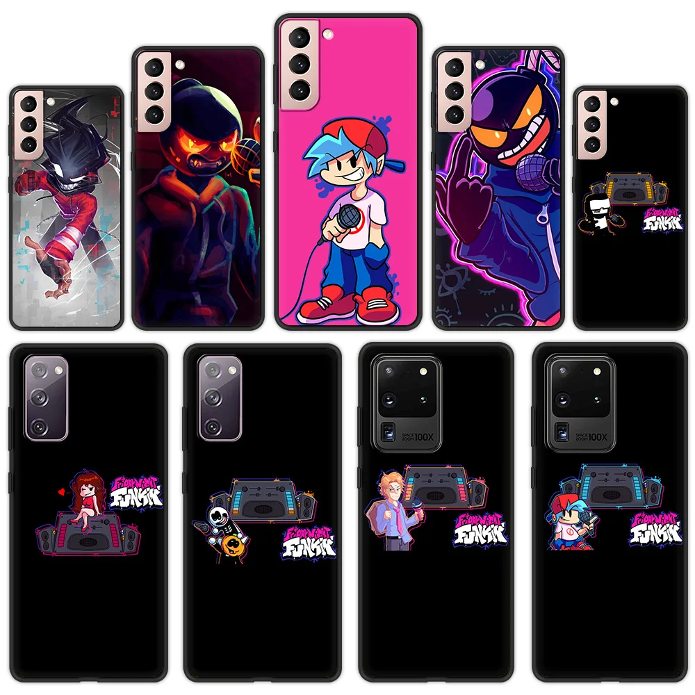 

Hot Game Friday Night Funkin Phone Case For Samsung Galaxy S21 Ultra S20 FE S10 S9 Plus S10E S8 Note 20 10 Lite Soft Black Cover