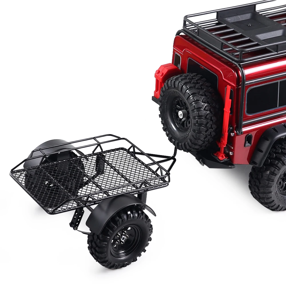 Металлический Сцепной прицеп с креплением на радиоуправлении для 1/10 RC Crawler Traxxas
