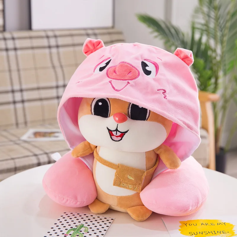 Дорожная U образная подушка для мужчин и женщин мультяшная Милая толстовка с