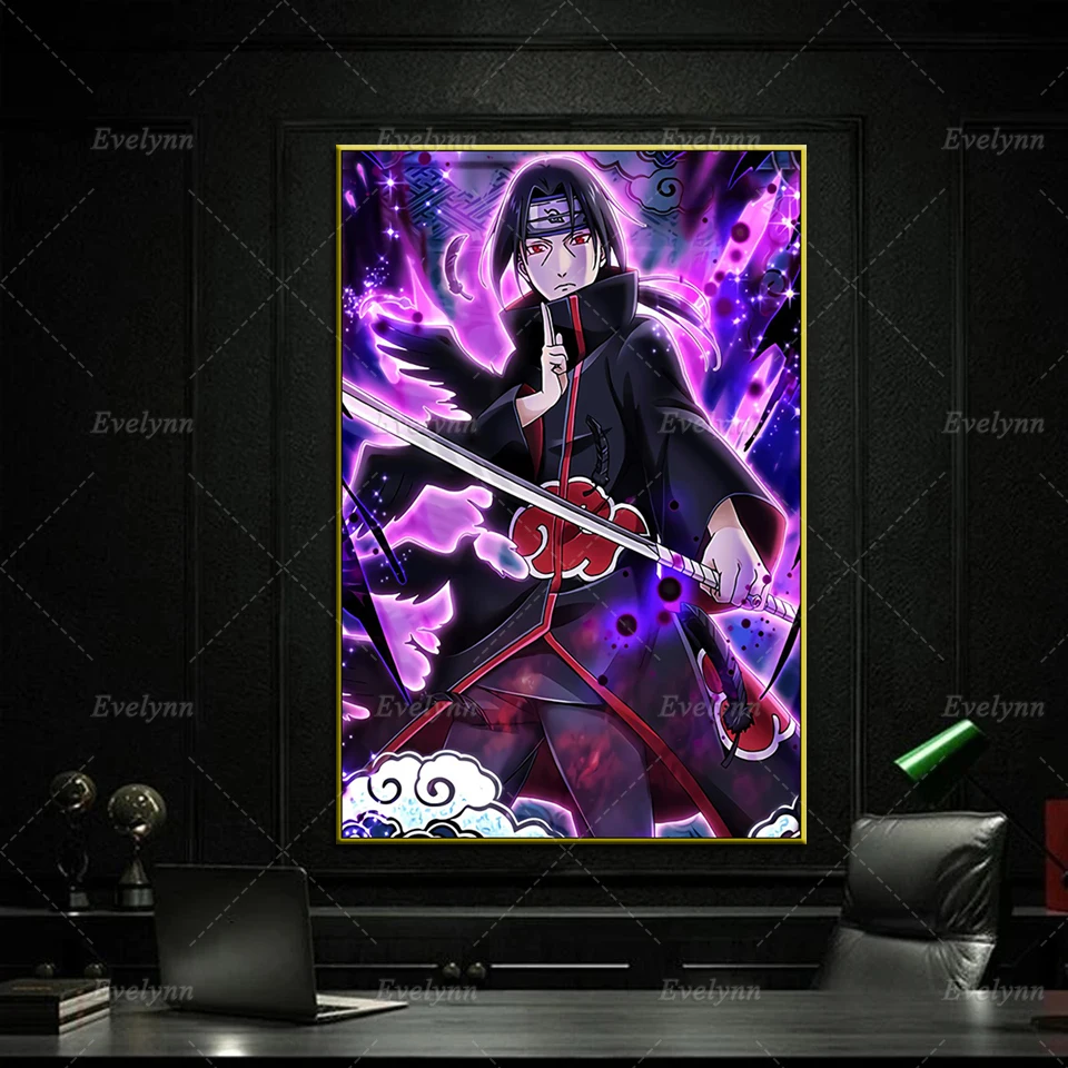

Naruto Itachi Ushiha Anime Canvas Posters Nordic Home Bedroom Decor Print Pictures Modern Living Room Cuadros Wall Art Painting