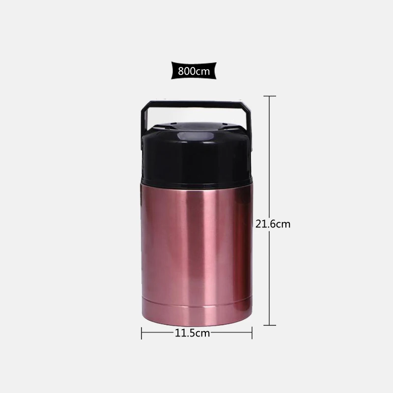 800 мл 1000 Нержавеющая сталь вакуумный Коробки для обедов Еда контейнер суп термос