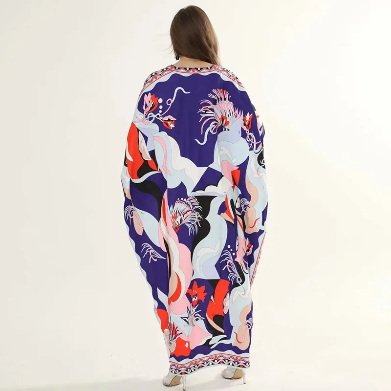

new fund of 2020 autumn fashion women's clothing abstract design printed v-neck loose temperament connect dress