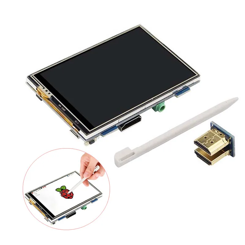 3 5 дюйма HDMI интерфейс 480*320 Регулируемый сенсорный экран для Raspberry Pi 3|display hdmi|raspberry