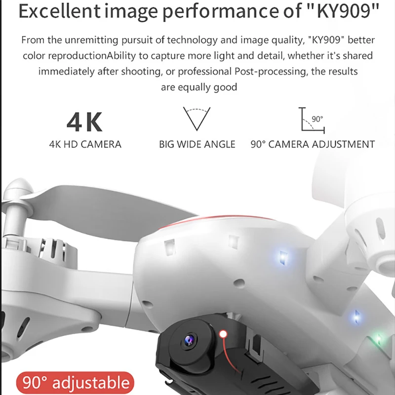 

4K HD Camera WIFI FPV RC Drone Toy Optical Flow Position Phone Control RC Quadcopter Plane Folded Altitude Hold RC Toy best gift